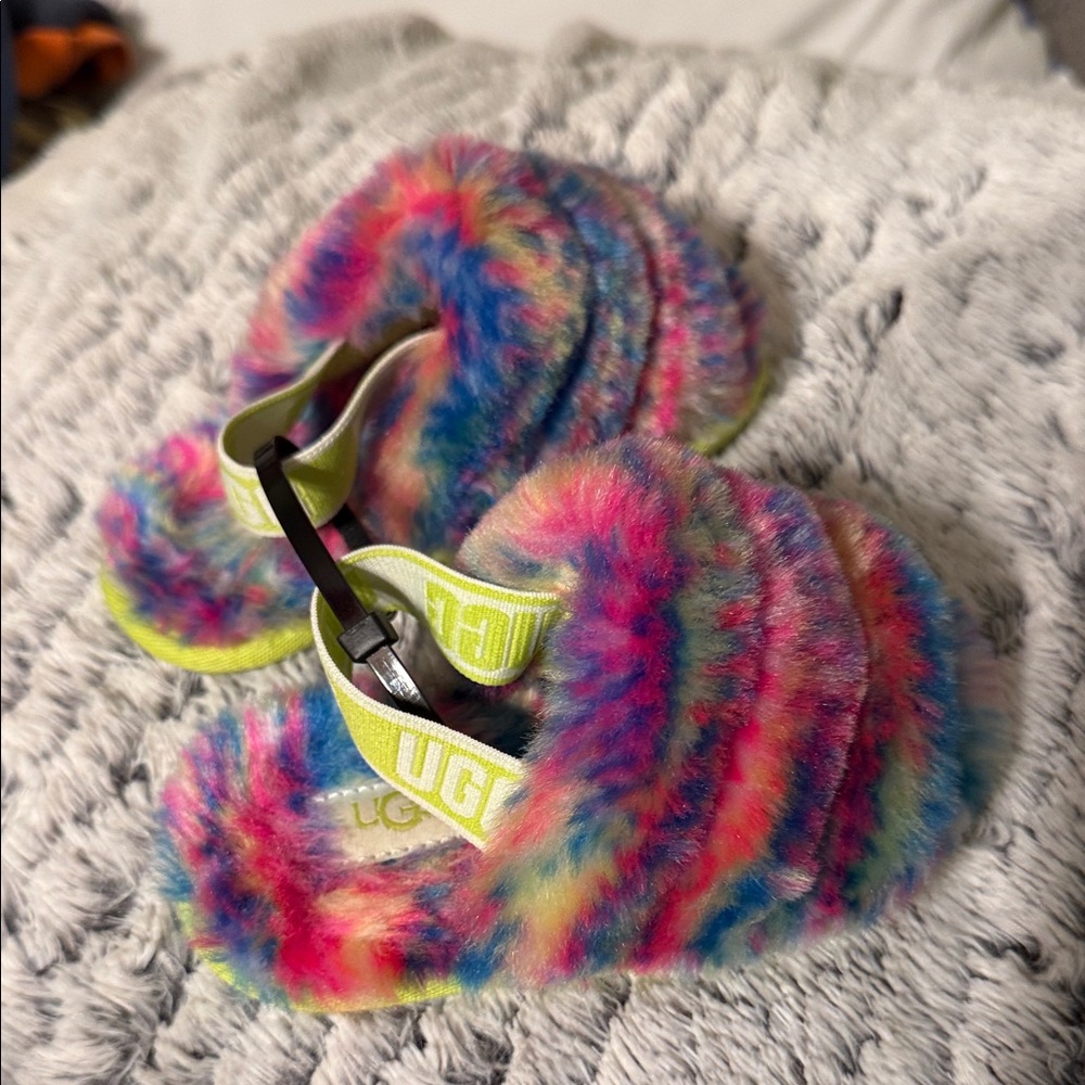 UGG Multicolor Fluffy Slippers